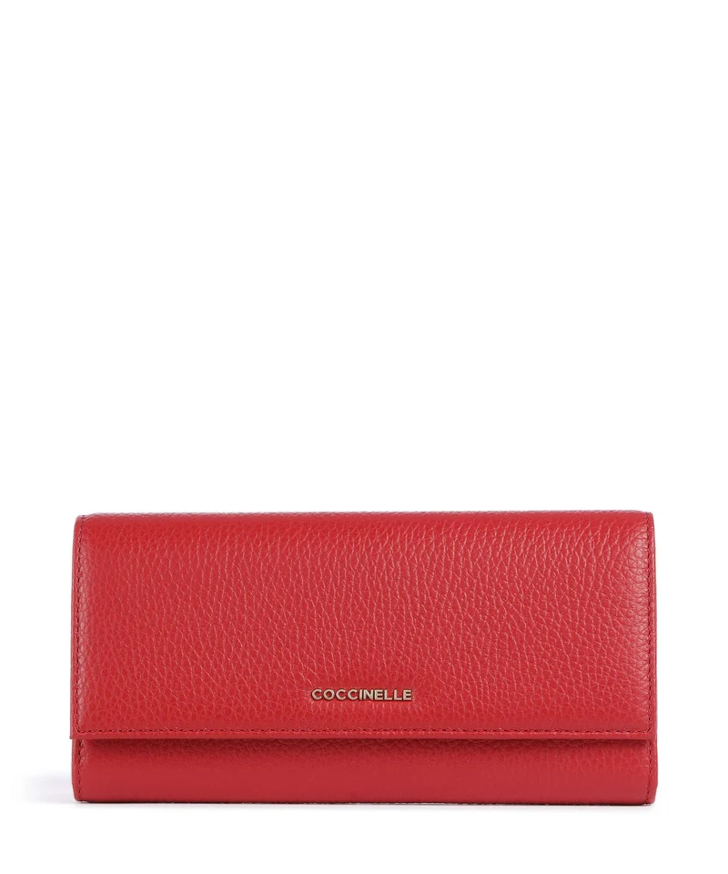 Coccinelle Metallic Soft Monedero scarlet