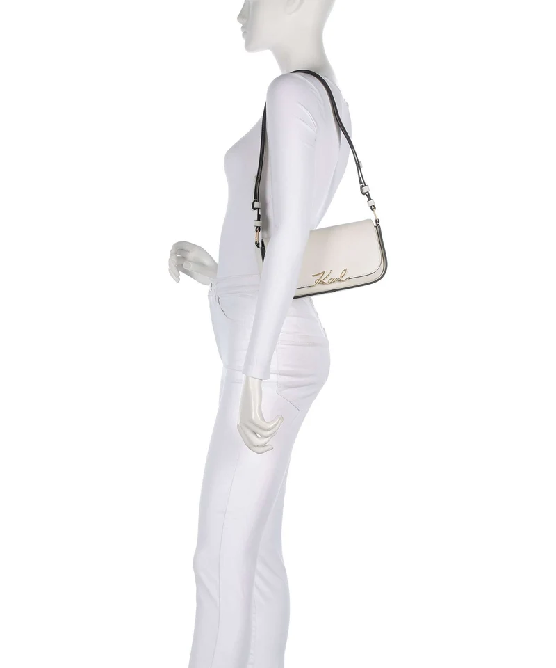 Karl Lagerfeld K/Signature Bolso de hombro off white
