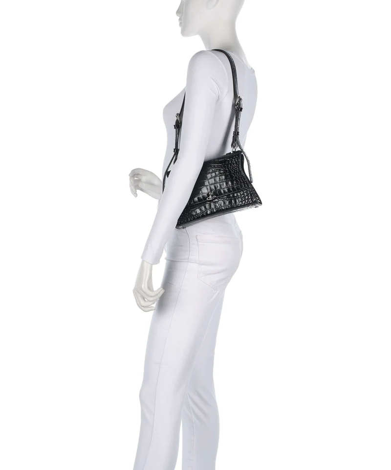 Vivienne Westwood Bianca Embossed Croc S Bolso de hombro black