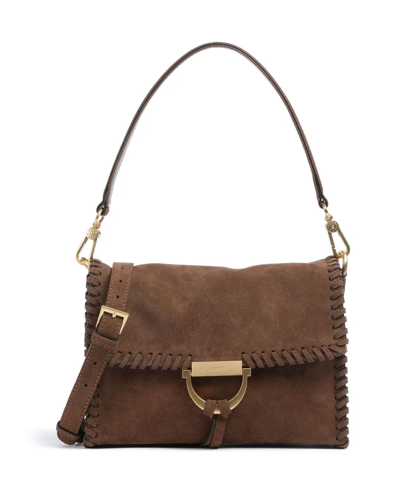 Abro Suede Temi Stitch Bolso de hombro wood