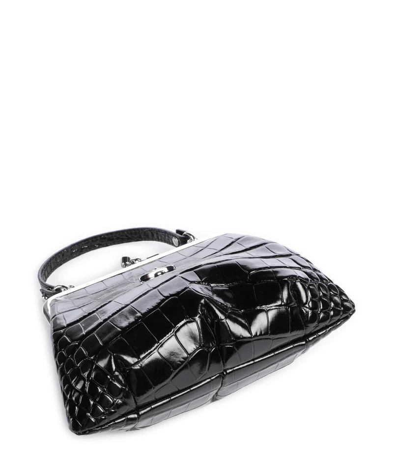 Vivienne Westwood Granny Frame Embossed Croc Bolso de mano black