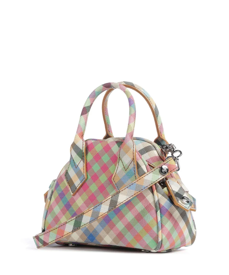 Vivienne Westwood Yasmine Buccia D'Arancia Mini Bandolera heather plaid