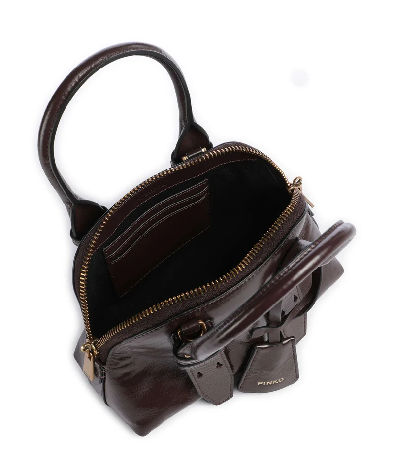 Pinko Bowling Mini Bolso de mano rosso mogano/antique gold