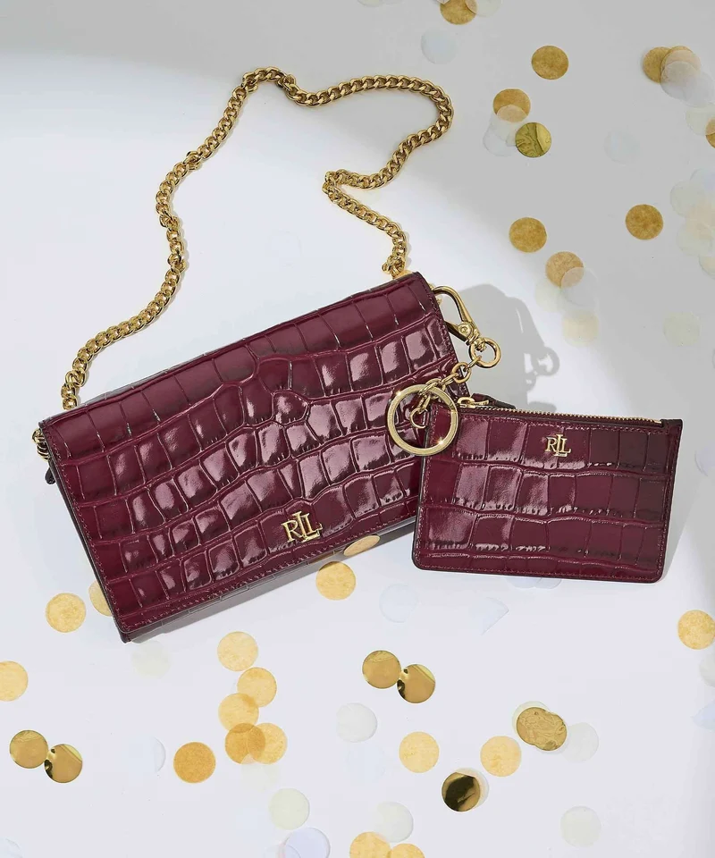 Lauren Ralph Lauren Adair II Large Monedero dark garnet
