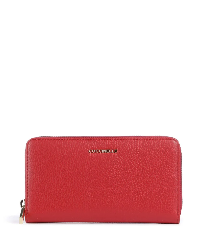 Coccinelle Metallic Soft Monedero scarlet