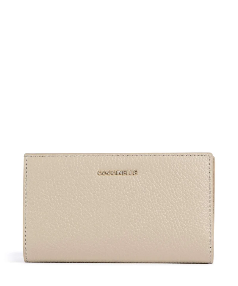 Coccinelle Metallic Soft Monedero sandshell