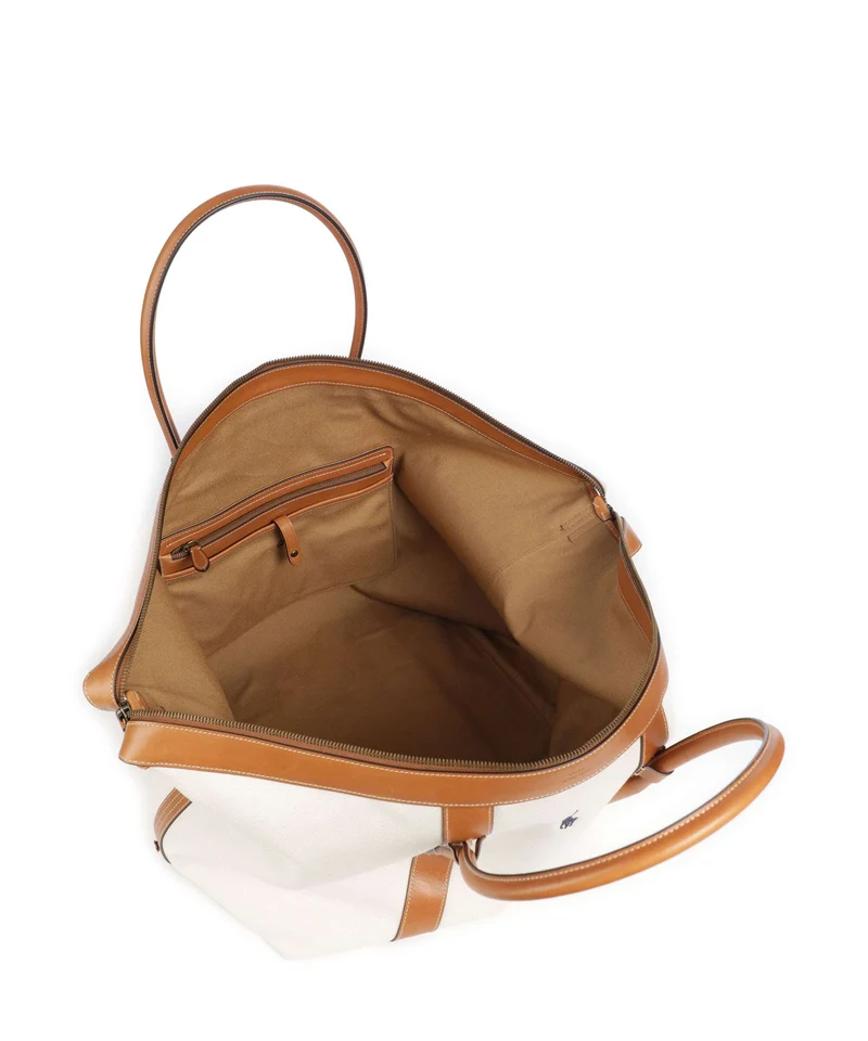 Polo Ralph Lauren Bellport Extra Large Bolsa de fin de semana natural/cuoio