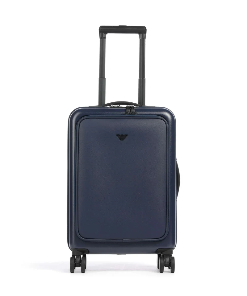 Emporio Armani Business Regenerated Maleta con 4 ruedas medieval blue