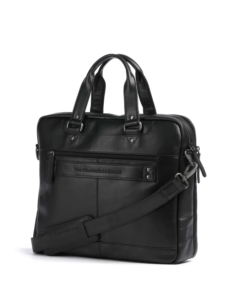 The Chesterfield Brand Wax Pull Up Cow Montara Bolso para portátil black