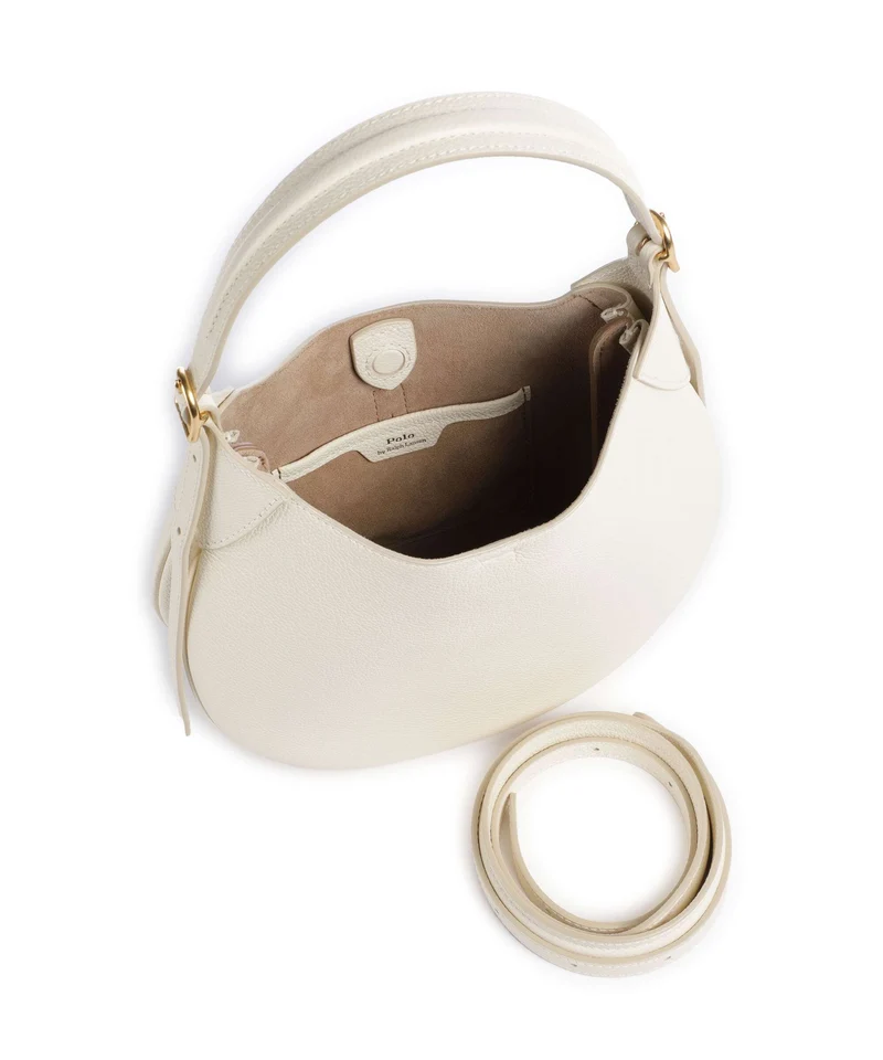 Polo Ralph Lauren ID Collection Small Bolso de hobo ivory