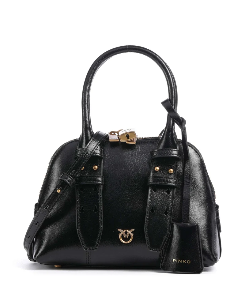 Pinko Bowling Mini Bolso de mano nero/antique gold