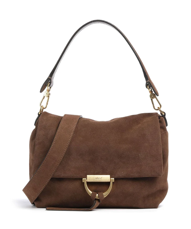 Abro Suede Temi Medium Bolso de hombro wood
