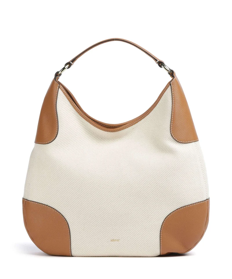 Abro Super Drill Open Air Bolso de hobo ivory/cuoio