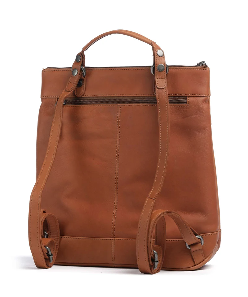 The Chesterfield Brand Wax Pull Up Cow Caldero Mochila cognac
