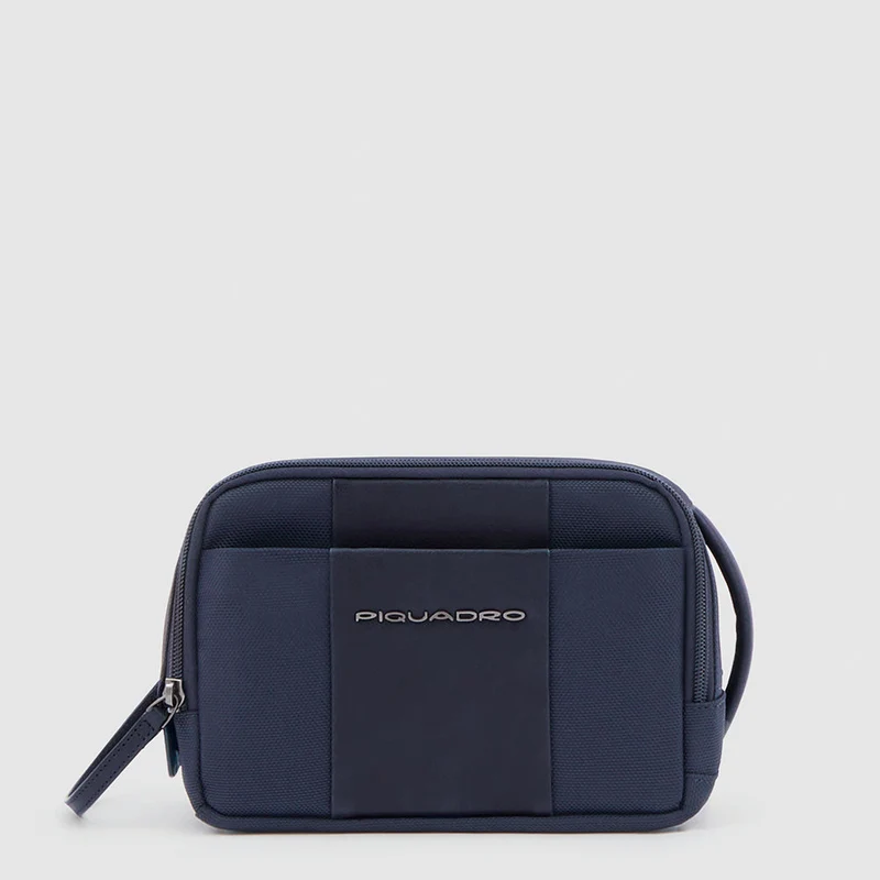 Beauty case uomo in tessuto riciclato