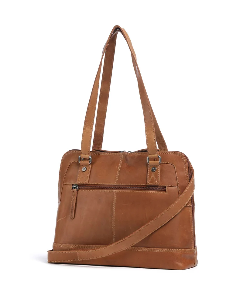 The Chesterfield Brand Wax Pull Up Cow Seron Bolso de hombro cognac