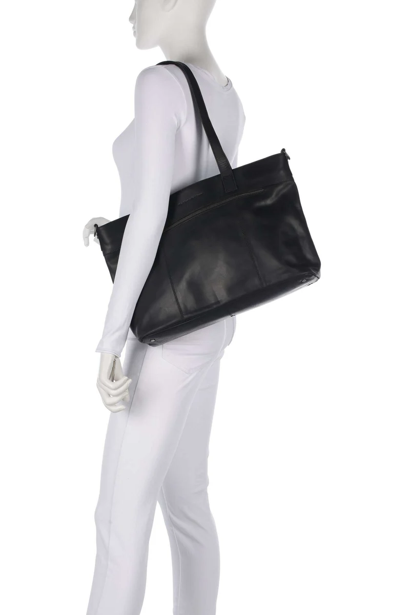 The Chesterfield Brand Wax Pull Up Cow Osira Bolsa shopping black