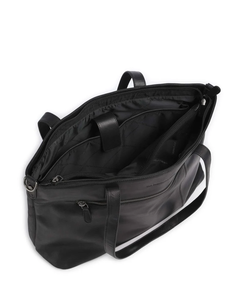 The Chesterfield Brand Wax Pull Up Cow Osira Bolsa shopping black