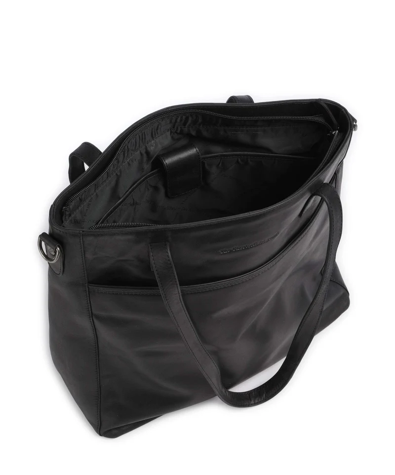The Chesterfield Brand Wax Pull Up Cow Mosel Bolsa shopping black