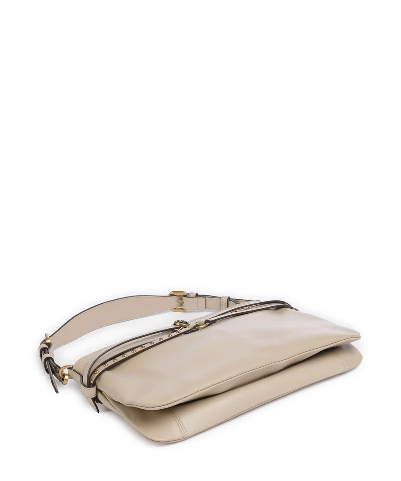 Pinko Belt Classic Bolso de hombro beige/grigio fumo/antique gold
