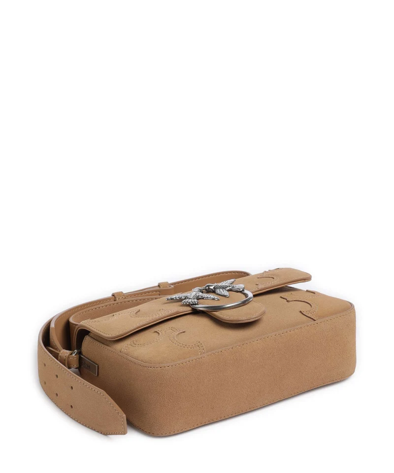 Pinko Love One Mini Slouchy Bandolera beige/scoiattolo/old silver