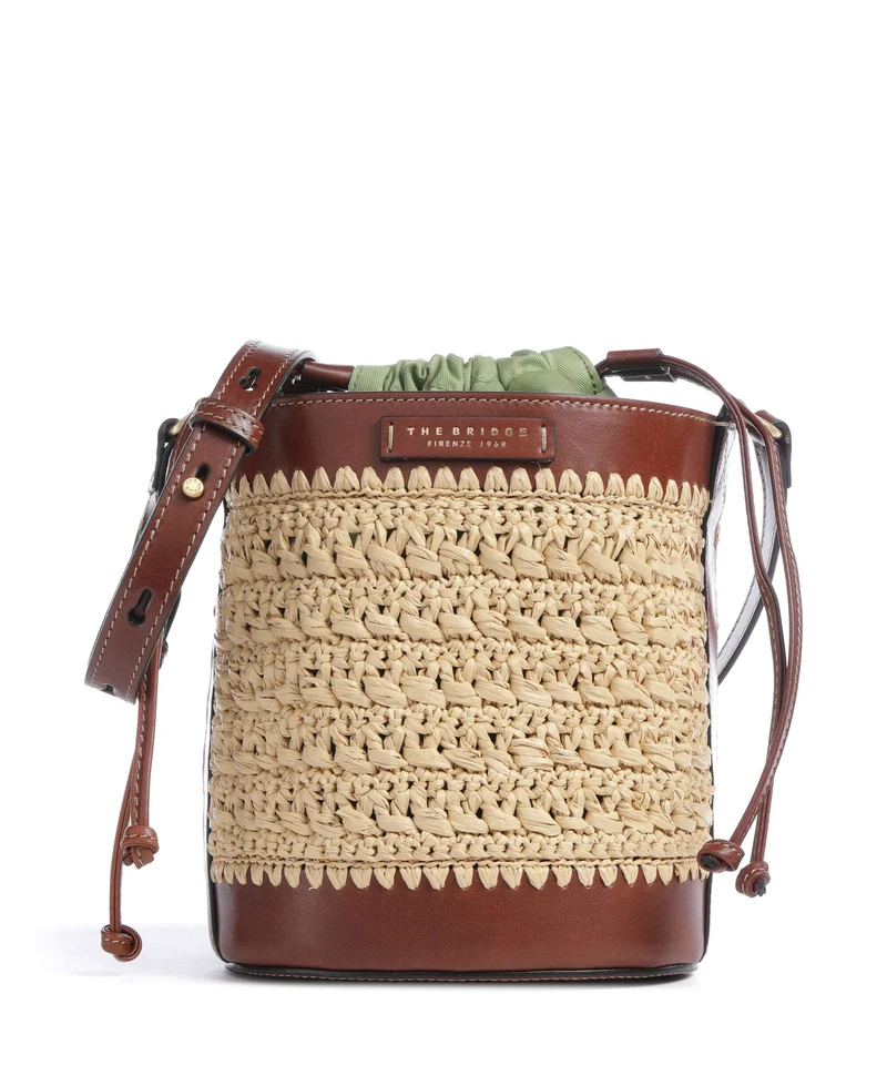 The Bridge Luna Bucket bolso de mano marrone
