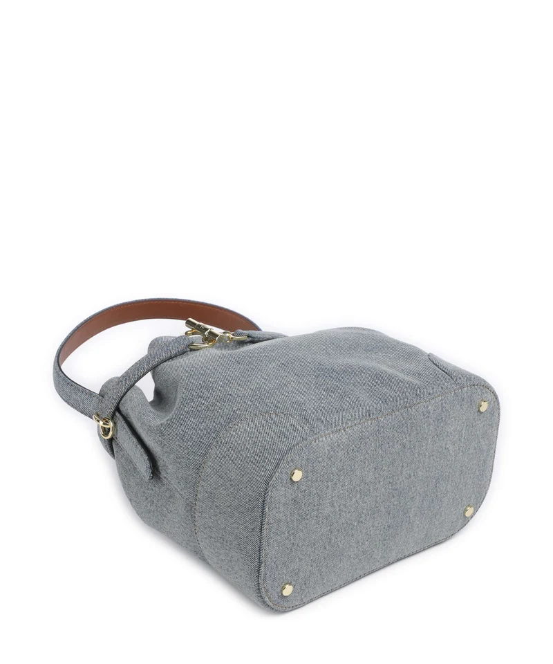 Lauren Ralph Lauren Blaike Medium Bucket bolso de mano blue/lauren tan