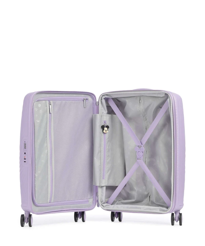 American Tourister Mickey Magic Maleta con 4 ruedas mickey soft lilac