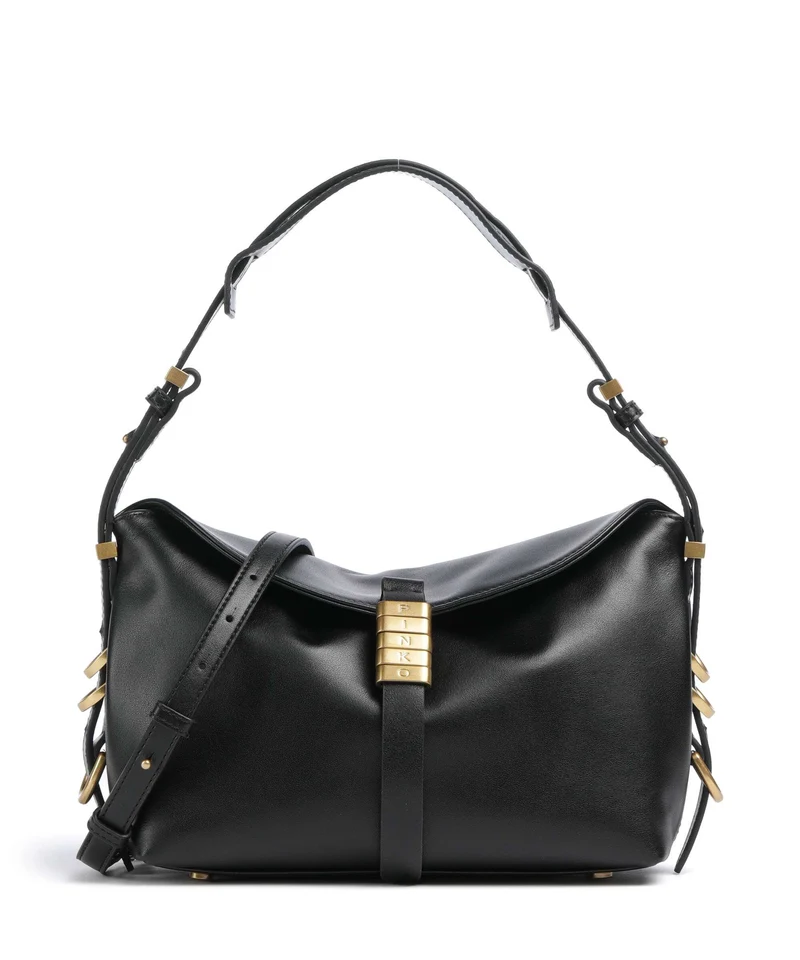 Pinko Saddle Horizontal Mini Bolso de hombro nero/antique gold