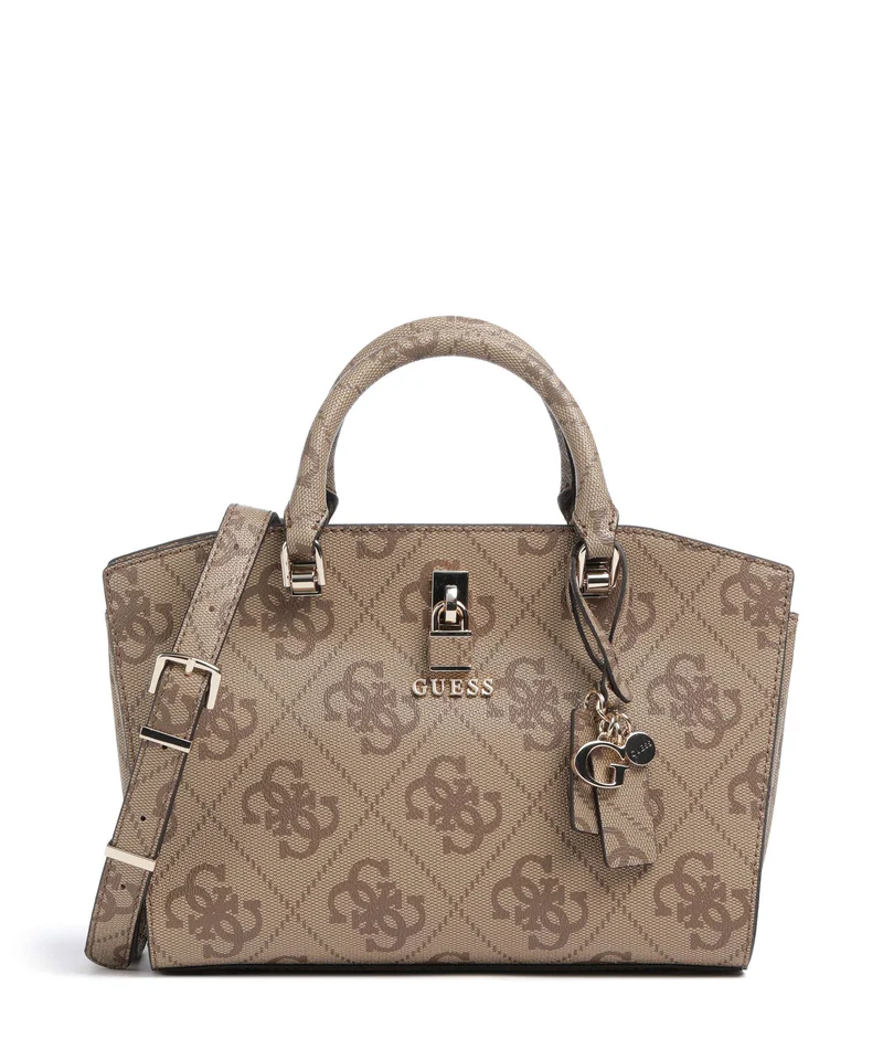 Guess Queensland Big 4G Logo Bolso de mano latte logo