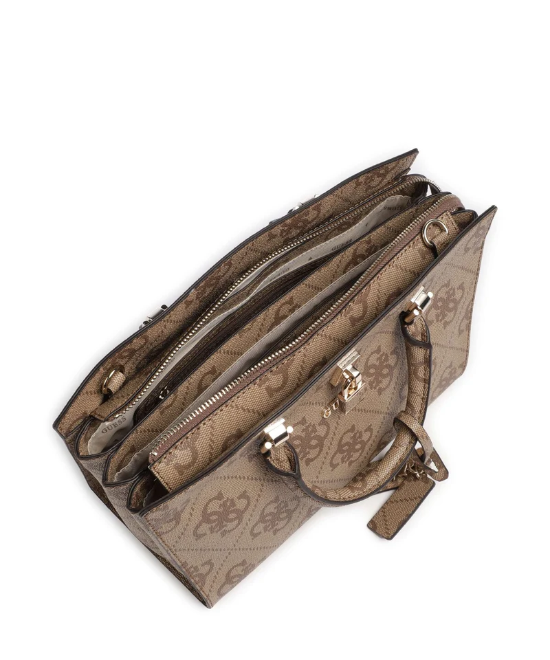 Guess Queensland Big 4G Logo Bolso de mano latte logo