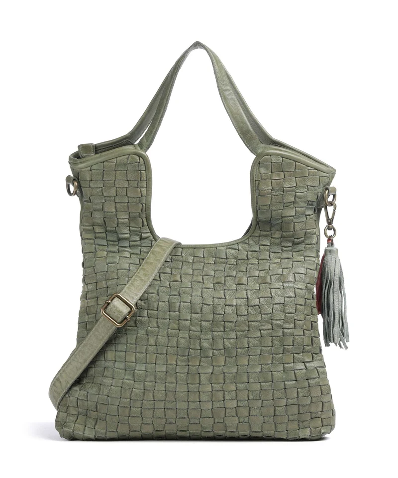 Taschendieb Wien Venusweg 3 Bolsa shopping green leaf