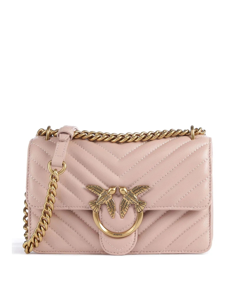 Pinko Love One Mini Bolso de hombro cipria/antique gold