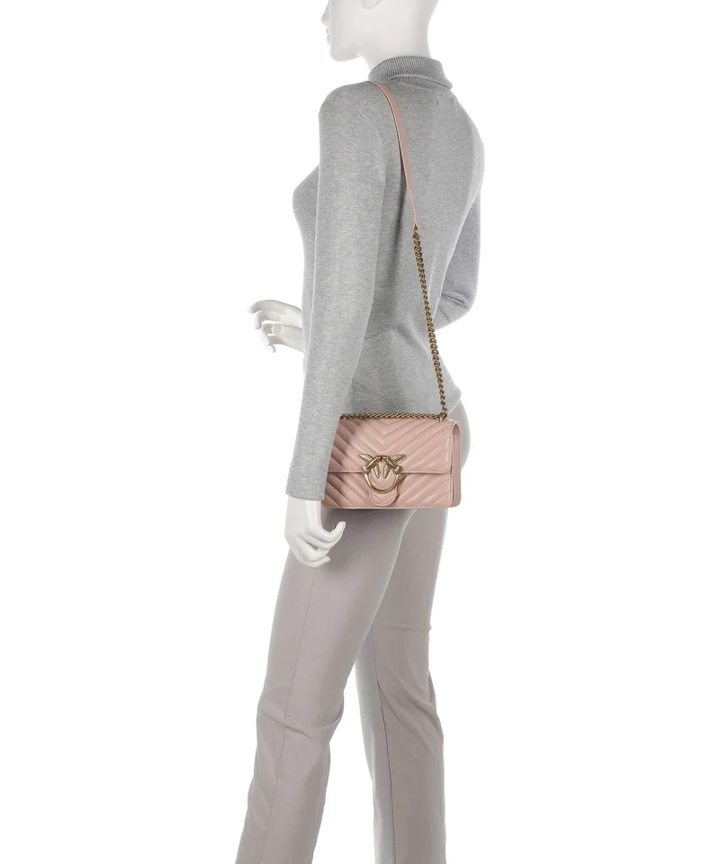 Pinko Love One Mini Bolso de hombro cipria/antique gold