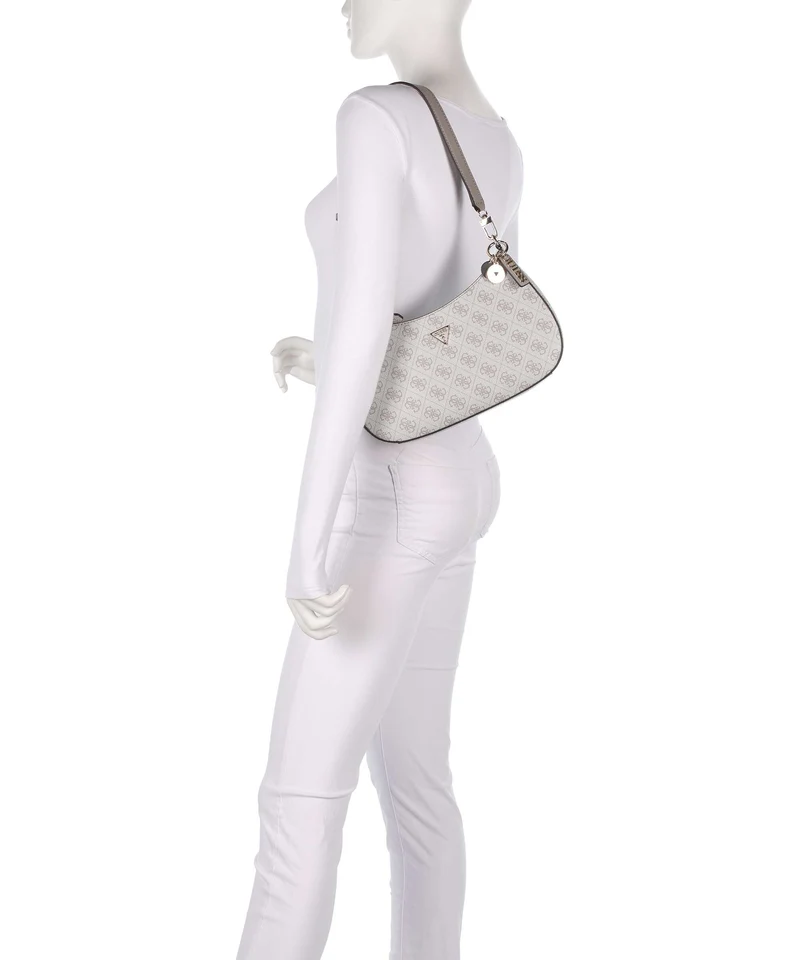 Guess Noelle Bolso de hombro dark taupe logo