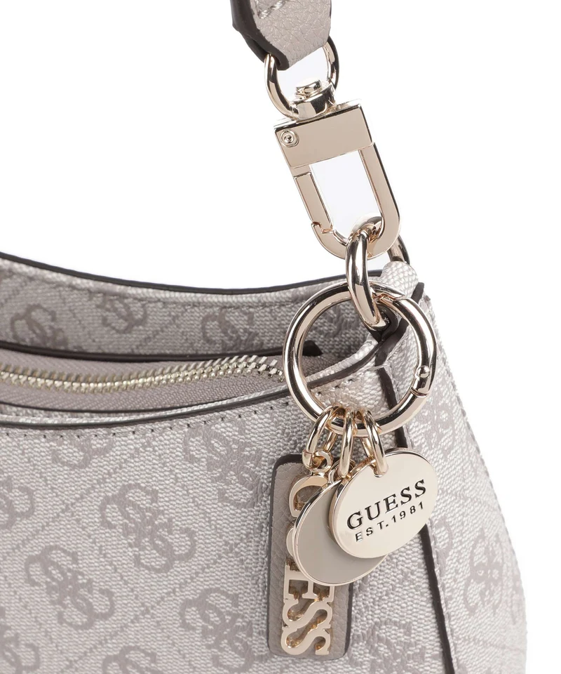 Guess Noelle Bolso de hombro dark taupe logo