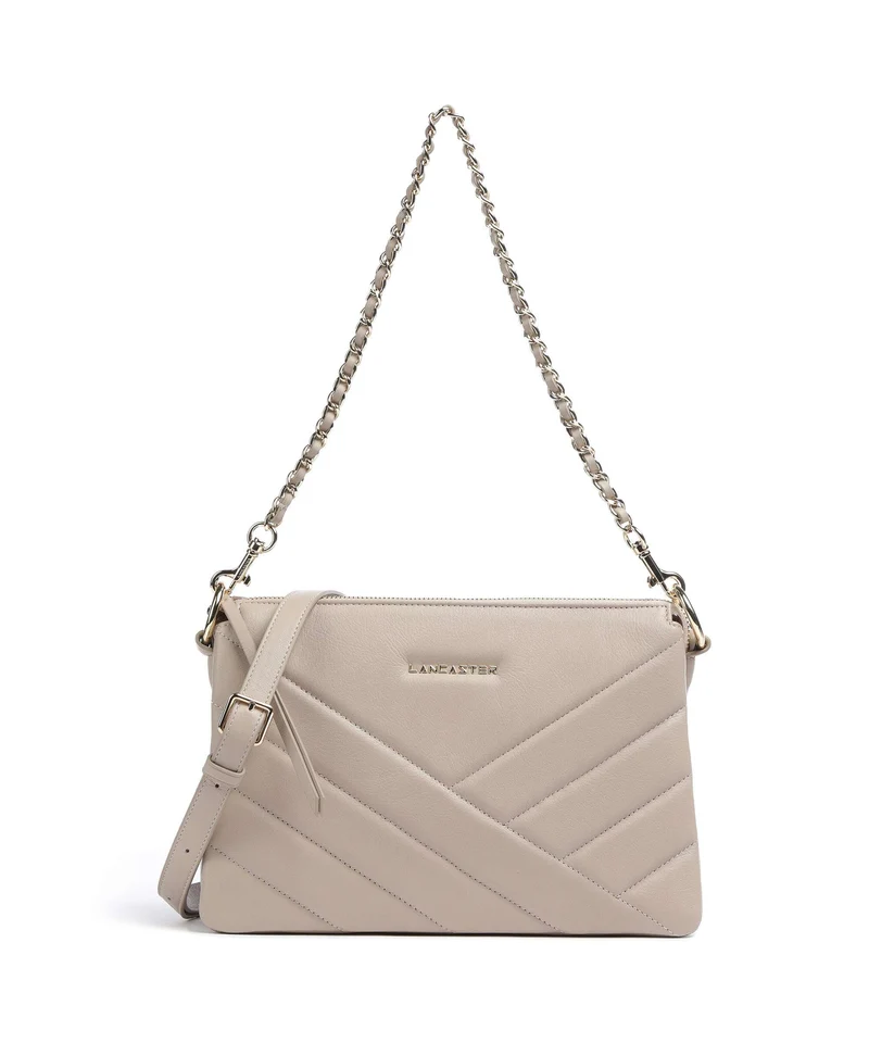 Lancaster Soft Matelassé Bolso de hombro beige