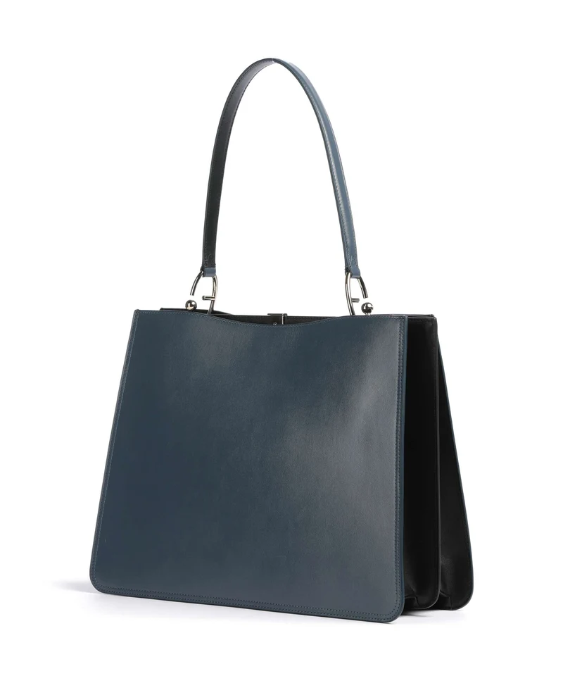 Furla Agata L Bolsa shopping grigio blu/nero