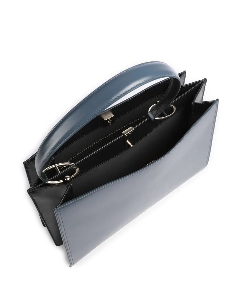 Furla Agata L Bolsa shopping grigio blu/nero