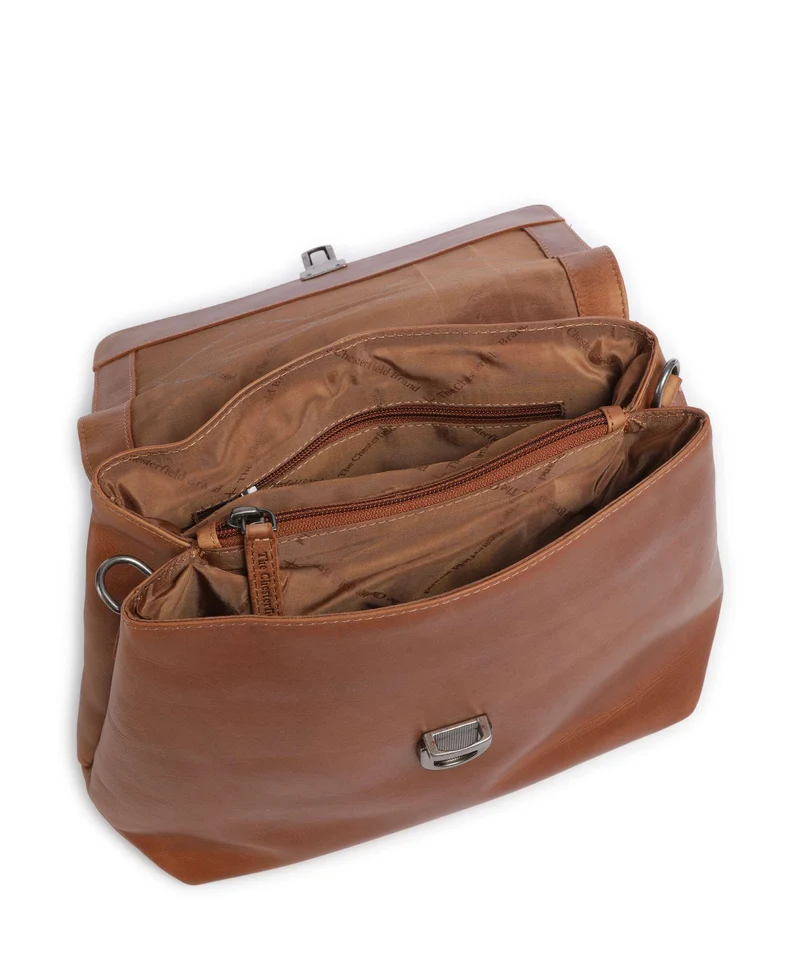 The Chesterfield Brand Wax Pull Up Cow Angera Bolso de mano cognac