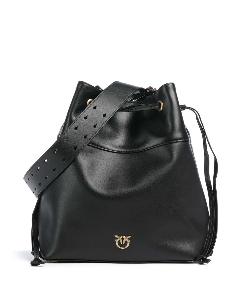 Pinko Secchiello Classic Bucket bolso de mano nero/antique gold