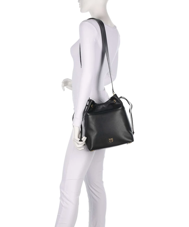 Pinko Secchiello Classic Bucket bolso de mano nero/antique gold