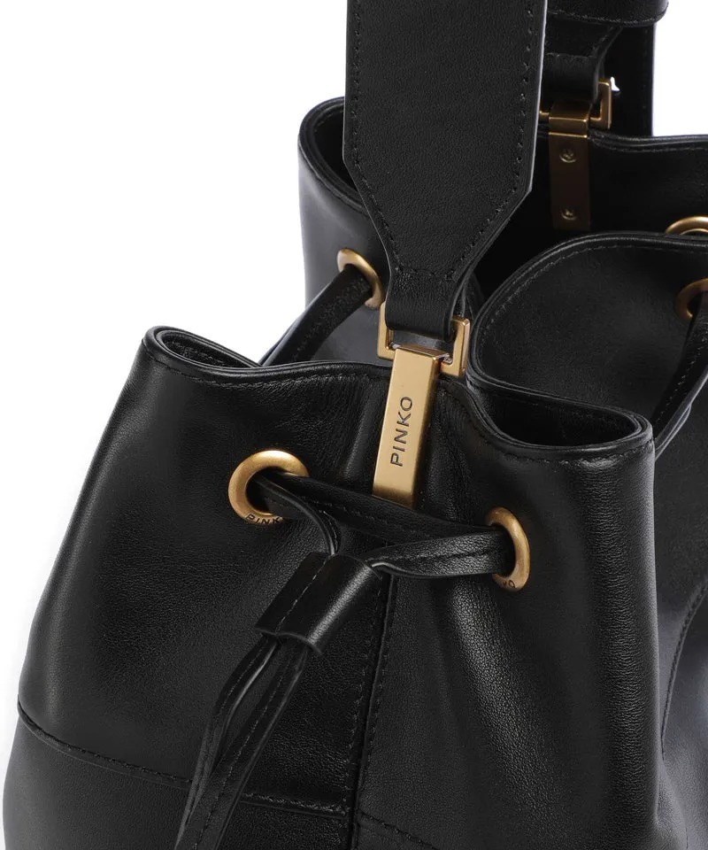 Pinko Secchiello Classic Bucket bolso de mano nero/antique gold