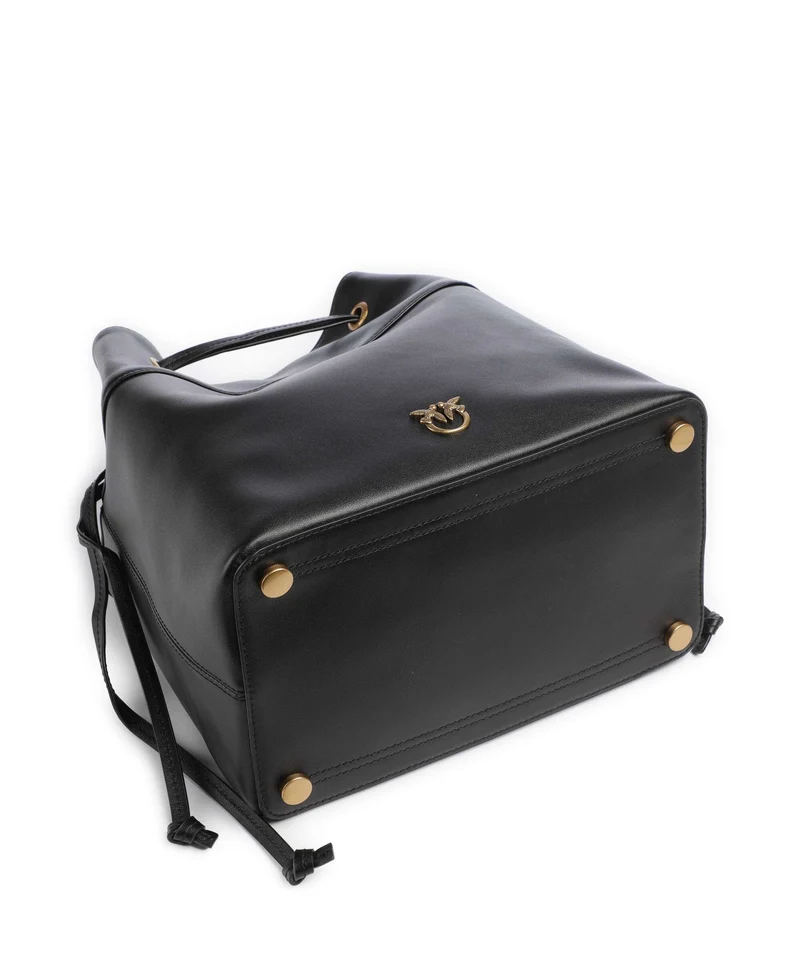 Pinko Secchiello Classic Bucket bolso de mano nero/antique gold