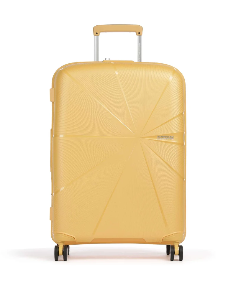 American Tourister Starvibe Maleta con 4 ruedas metallic banana