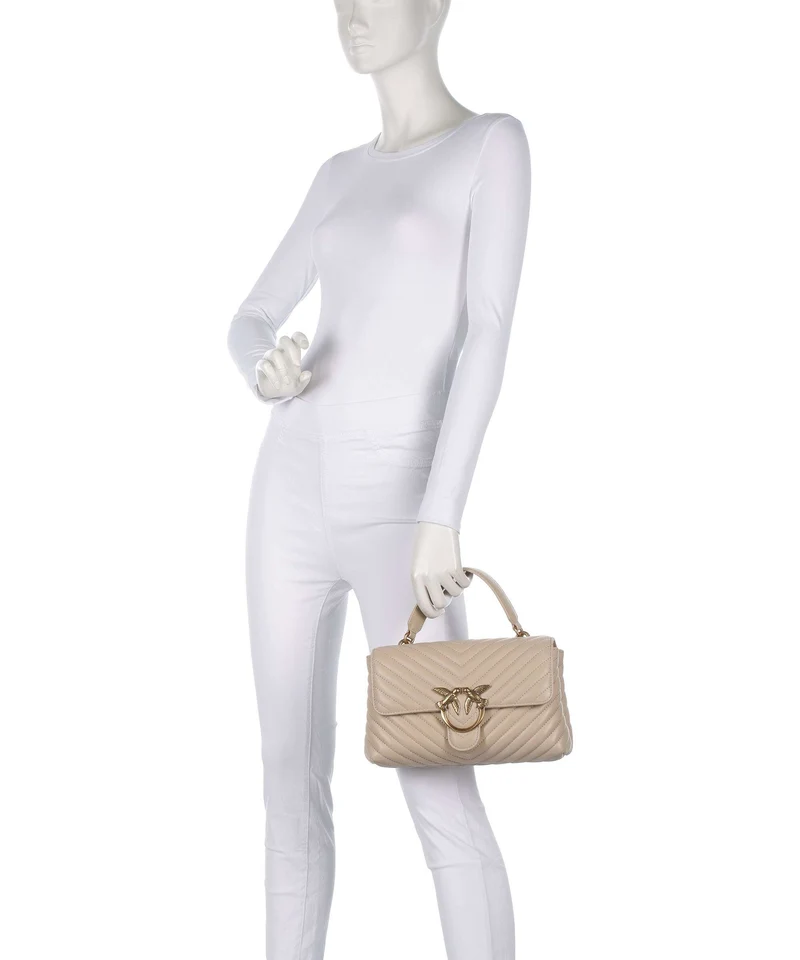 Pinko Love Lady Puff Classic Bolso de mano beige/grigio fumo/antique gold
