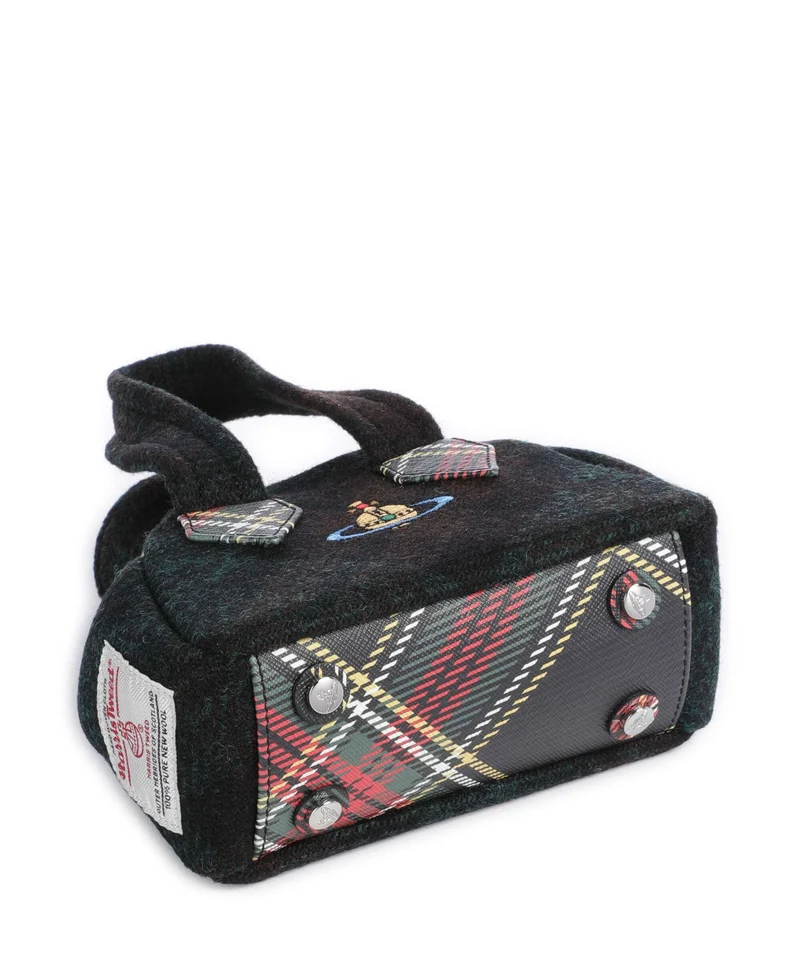 Vivienne Westwood Archive Harris Tweed Check Mini Bandolera dark check