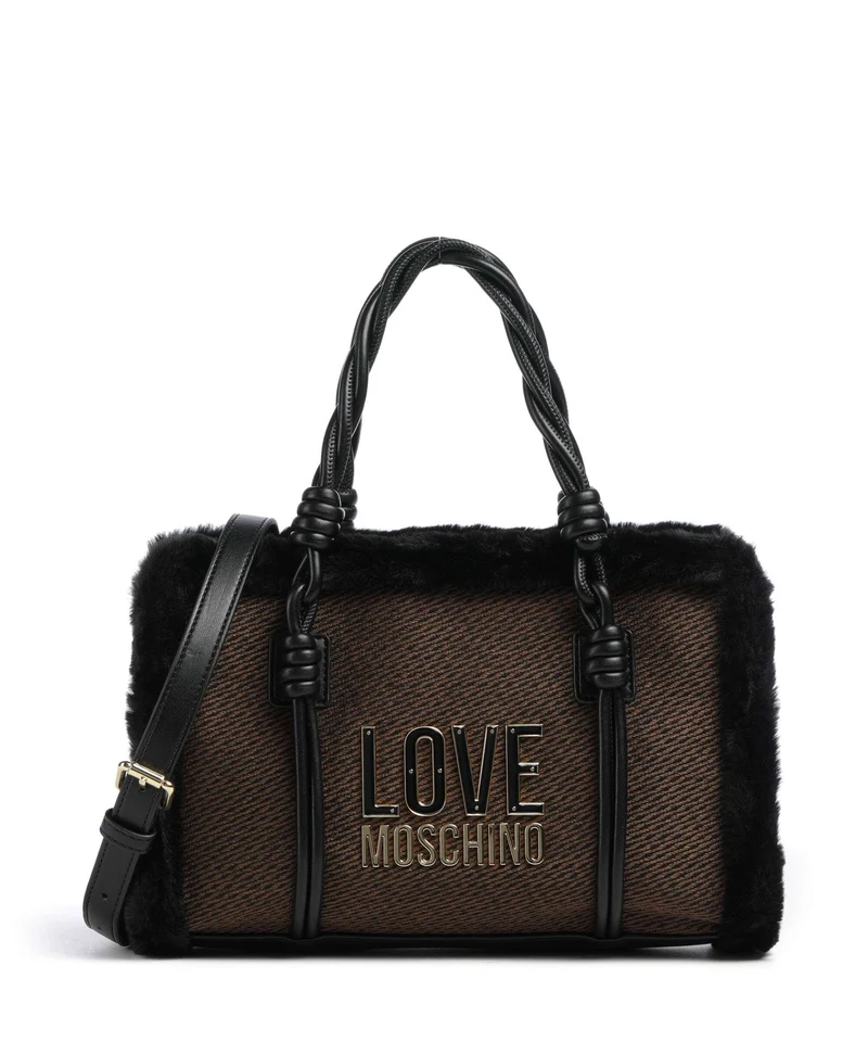 Love Moschino Wintery Bolso de mano chocolate/black