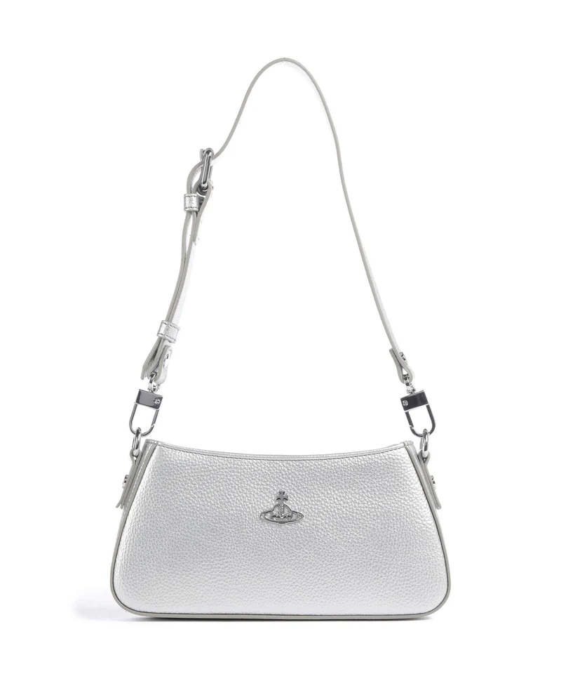 Vivienne Westwood Tasha Grain Bolso de hombro silver