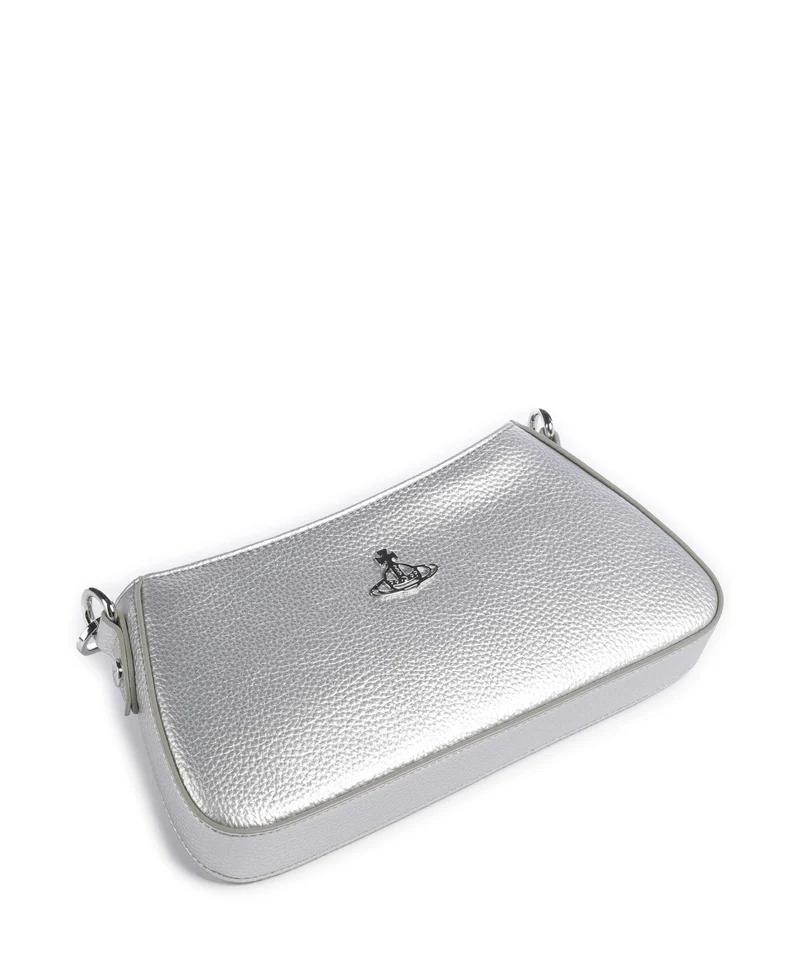 Vivienne Westwood Tasha Grain Bolso de hombro silver